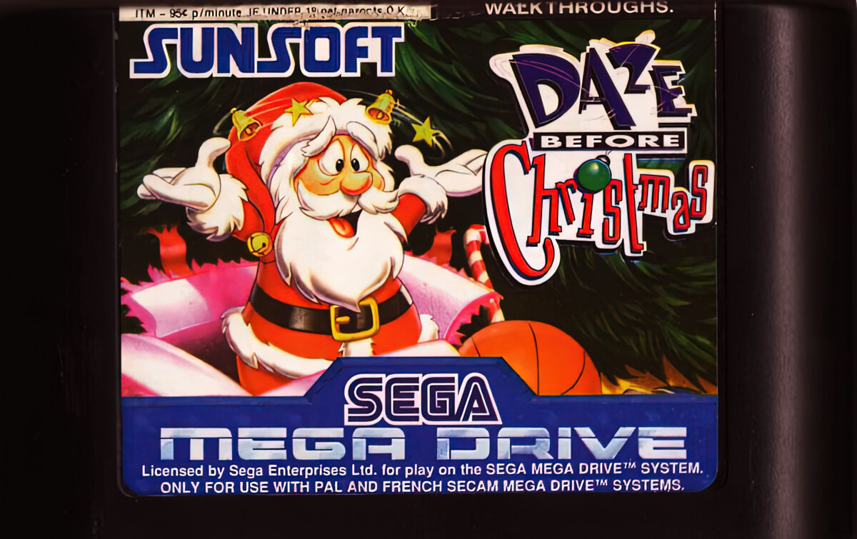 Лицензионный картридж Daze Before Christmas для Sega Mega Drive